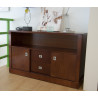 Mesa de televisión de madera color nogal