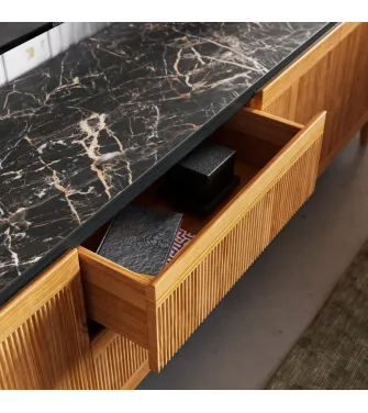 Mesa TV Tallín tapa en porcelanico