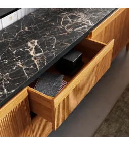 Mesa TV Tallín tapa en porcelanico