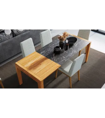 Mesa Fuerteventura extensible tapa en porcelanico