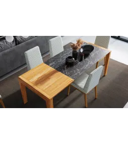 Mesa Fuerteventura extensible tapa en porcelanico