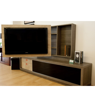 Mueble TV con panel giratorio